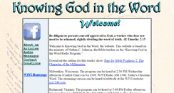 Desktop Screenshot of knowinggodintheword.org