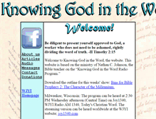 Tablet Screenshot of knowinggodintheword.org